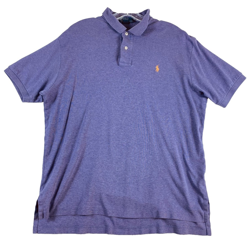 Polo Ralph Lauren Golf Polo Shirt Men Sz L Purple Short Sleeve Cotton